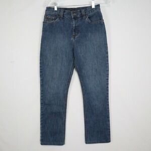 Zena Jeans Womens 4 Straight Leg 5-Pocket Stretch Flex‎ Denim Blue